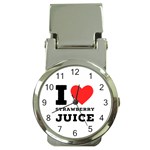 I love strawberry juice Money Clip Watches Front