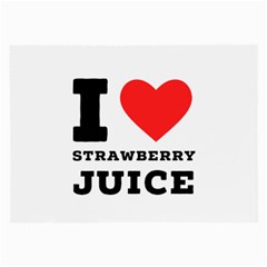 I Love Strawberry Juice Large Glasses Cloth by ilovewhateva