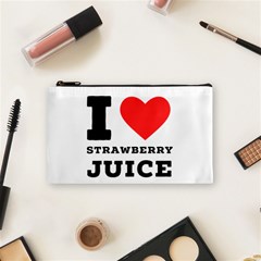 I Love Strawberry Juice Cosmetic Bag (small) by ilovewhateva