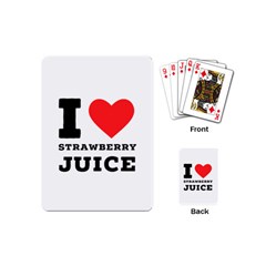 I Love Strawberry Juice Playing Cards Single Design (mini) by ilovewhateva