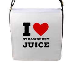 I Love Strawberry Juice Flap Closure Messenger Bag (l) by ilovewhateva