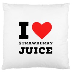 I Love Strawberry Juice Standard Premium Plush Fleece Cushion Case (one Side) by ilovewhateva