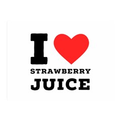 I Love Strawberry Juice Two Sides Premium Plush Fleece Blanket (mini) by ilovewhateva