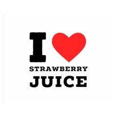 I Love Strawberry Juice Two Sides Premium Plush Fleece Blanket (medium) by ilovewhateva