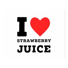 I Love Strawberry Juice Two Sides Premium Plush Fleece Blanket (large) by ilovewhateva