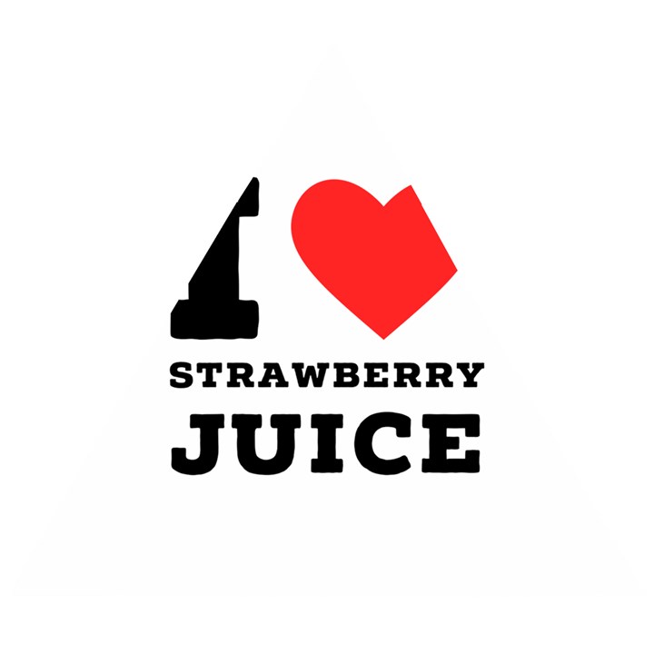 I love strawberry juice Wooden Puzzle Triangle