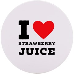 I Love Strawberry Juice Uv Print Round Tile Coaster by ilovewhateva