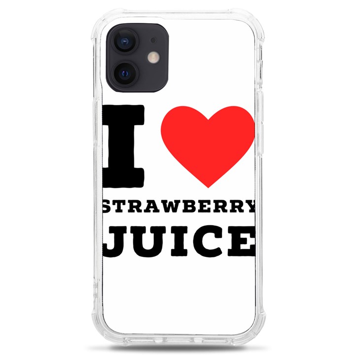 I love strawberry juice iPhone 12 mini TPU UV Print Case	