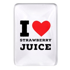 I Love Strawberry Juice Rectangular Glass Fridge Magnet (4 Pack) by ilovewhateva