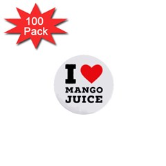 I Love Mango Juice  1  Mini Buttons (100 Pack)  by ilovewhateva