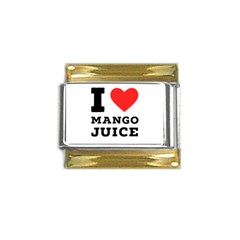 I Love Mango Juice  Gold Trim Italian Charm (9mm) by ilovewhateva