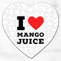 I Love Mango Juice  Jigsaw Puzzle (heart) by ilovewhateva