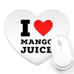 I love mango juice  Heart Mousepad Front