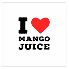 I Love Mango Juice  Square Satin Scarf (36  X 36 )