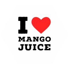 I Love Mango Juice  Wooden Puzzle Hexagon by ilovewhateva