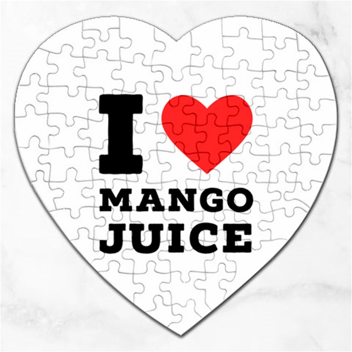 I love mango juice  Jigsaw Puzzle (Heart)