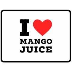 I Love Mango Juice  Fleece Blanket (large) by ilovewhateva