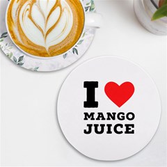 I Love Mango Juice  Uv Print Round Tile Coaster by ilovewhateva