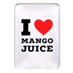 I love mango juice  Rectangular Glass Fridge Magnet (4 pack) Front