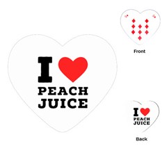 I Love Peach Juice Playing Cards Single Design (heart) by ilovewhateva