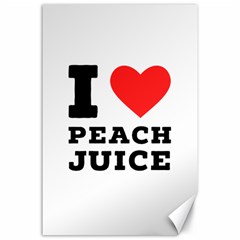 I Love Peach Juice Canvas 24  X 36  by ilovewhateva