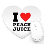 I love peach juice Heart Mousepad Front