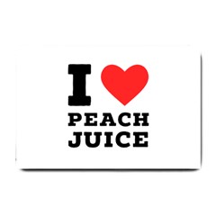 I Love Peach Juice Small Doormat by ilovewhateva