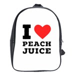 I love peach juice School Bag (Large) Front