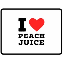 I Love Peach Juice Fleece Blanket (large) by ilovewhateva