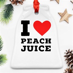 I Love Peach Juice Bell Ornament (two Sides) by ilovewhateva