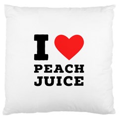 I Love Peach Juice Standard Premium Plush Fleece Cushion Case (one Side) by ilovewhateva