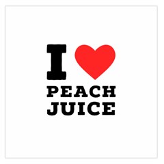 I Love Peach Juice Square Satin Scarf (36  X 36 )