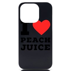 I Love Peach Juice Iphone 14 Pro Black Uv Print Case by ilovewhateva