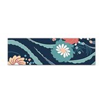 Waves Flowers Pattern Water Floral Minimalist Sticker Bumper (100 pack) Front