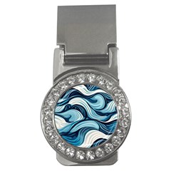 Pattern Ocean Waves Arctic Ocean Blue Nature Sea Money Clips (cz)  by danenraven