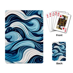 Pattern Ocean Waves Arctic Ocean Blue Nature Sea Playing Cards Single Design (rectangle)