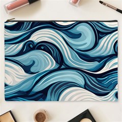 Pattern Ocean Waves Arctic Ocean Blue Nature Sea Cosmetic Bag (xxxl) by danenraven