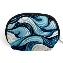 Pattern Ocean Waves Arctic Ocean Blue Nature Sea Accessory Pouch (medium) by danenraven