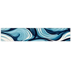 Pattern Ocean Waves Arctic Ocean Blue Nature Sea Large Premium Plush Fleece Scarf 