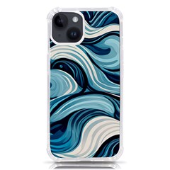 Pattern Ocean Waves Arctic Ocean Blue Nature Sea Iphone 14 Tpu Uv Print Case by danenraven