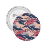 Waves Ocean Sea Water Pattern Rough Seas 2.25  Buttons Front