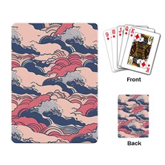 Waves Ocean Sea Water Pattern Rough Seas Playing Cards Single Design (rectangle)