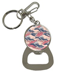 Waves Ocean Sea Water Pattern Rough Seas Bottle Opener Key Chain by danenraven