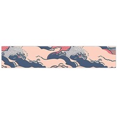 Waves Ocean Sea Water Pattern Rough Seas Large Premium Plush Fleece Scarf 