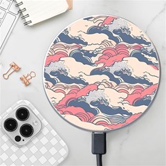 Waves Ocean Sea Water Pattern Rough Seas Wireless Fast Charger(white) by danenraven