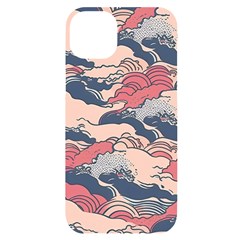 Waves Ocean Sea Water Pattern Rough Seas Iphone 14 Plus Black Uv Print Case by danenraven