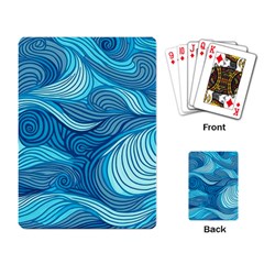 Ocean Waves Sea Abstract Pattern Water Blue Playing Cards Single Design (rectangle)