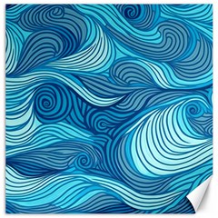 Ocean Waves Sea Abstract Pattern Water Blue Canvas 16  X 16  by danenraven