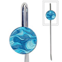 Ocean Waves Sea Abstract Pattern Water Blue Book Mark by danenraven