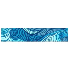 Ocean Waves Sea Abstract Pattern Water Blue Small Premium Plush Fleece Scarf